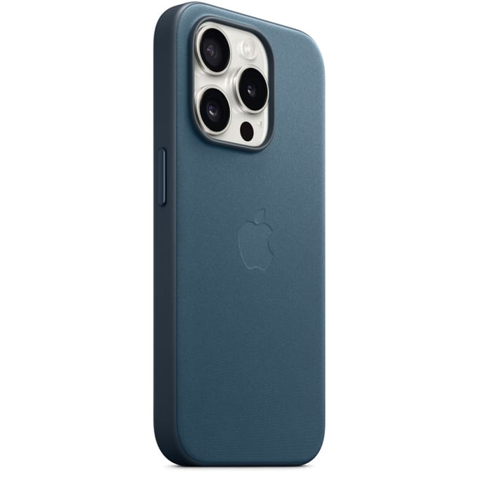 FineWoven Backcover MagSafe voor de Apple iPhone 15 Pro - Pacific Blue