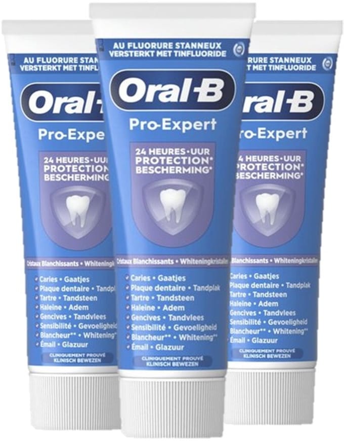 Oral-B Pro-Expert zachte whitening tandpasta - 3 x 75 ml