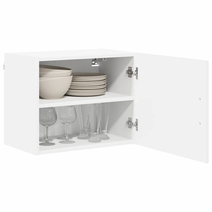 vidaXL Wandkast LUCCA 2 pcs Hoogglans Wit 50 x 31 x 40 cm Bewerkt hout