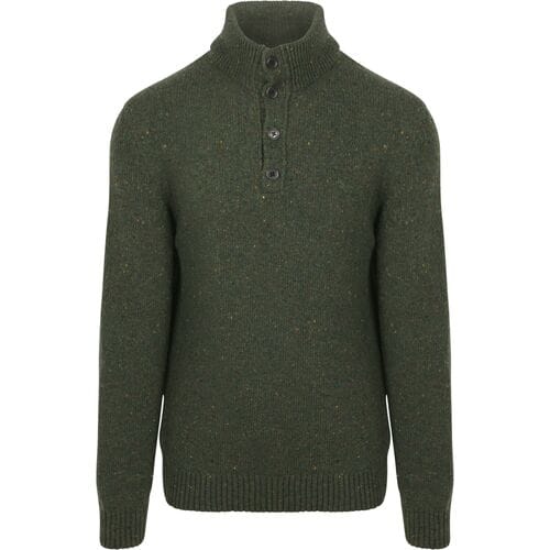Gant Mocker Pullover Wool Blend Donkergroen - Maat XXL - Heren - Pullovers