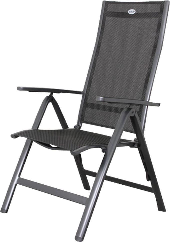 Hartman Troy - verstelbare tuinstoel - Antraciet - Aluminium