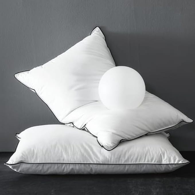 Omgoods - Set van 2 Ergonomische Ganzenveren Kussens - 60x60 cm