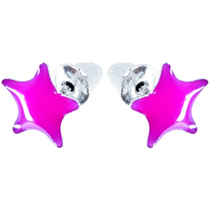 Bijoux by Ive® - Oorknopjes - Ster - Fuchsia
