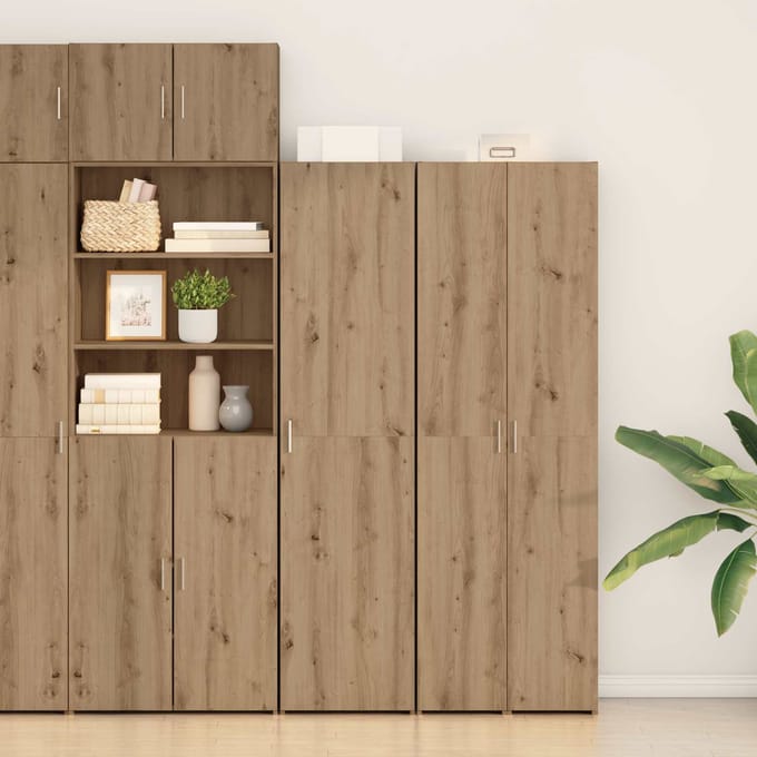 vidaXL - Highboard - Artisan - Eiken - 45 - x - 42,5 - x - 185 - cm