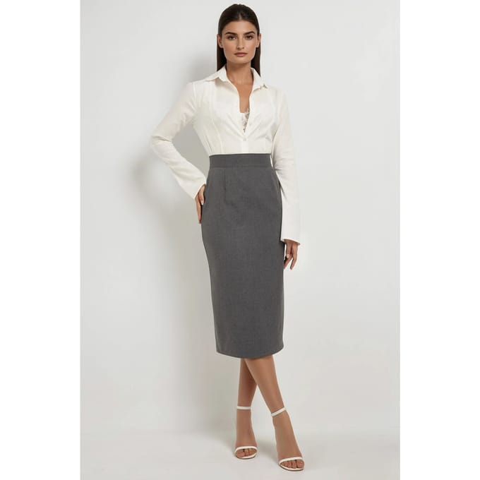 Hoge Taille Midi Rok
