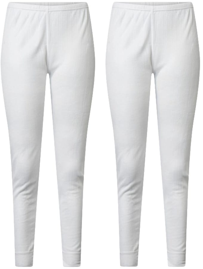 Lunatex - 2 dames thermobroeken - 50% polyester en 50% modal - wit - maat M