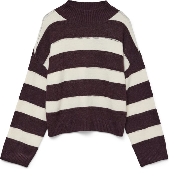 VERO MODA - VMINEZ LS HIGHNECK SHORT PULLOVER BOO - Dames - Gebreide truien