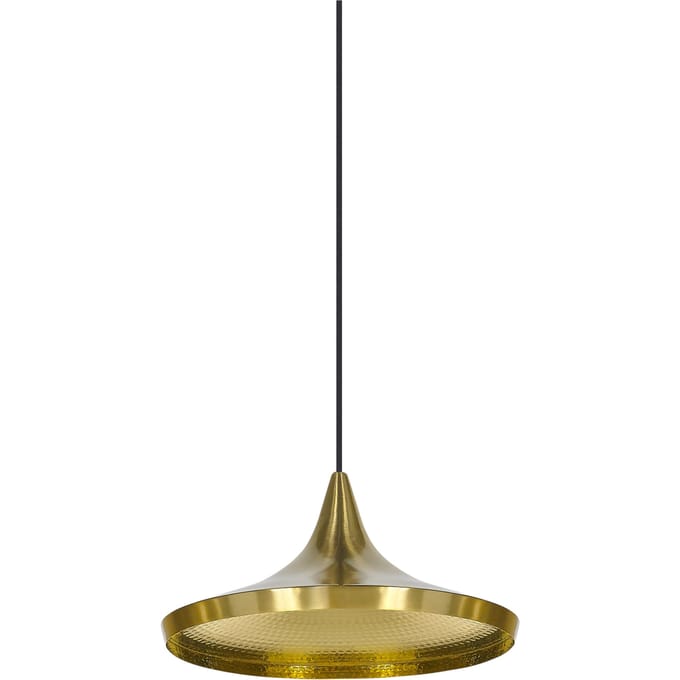 Tom Dixon Beat Wide LED Hanglamp - messing geborsteld