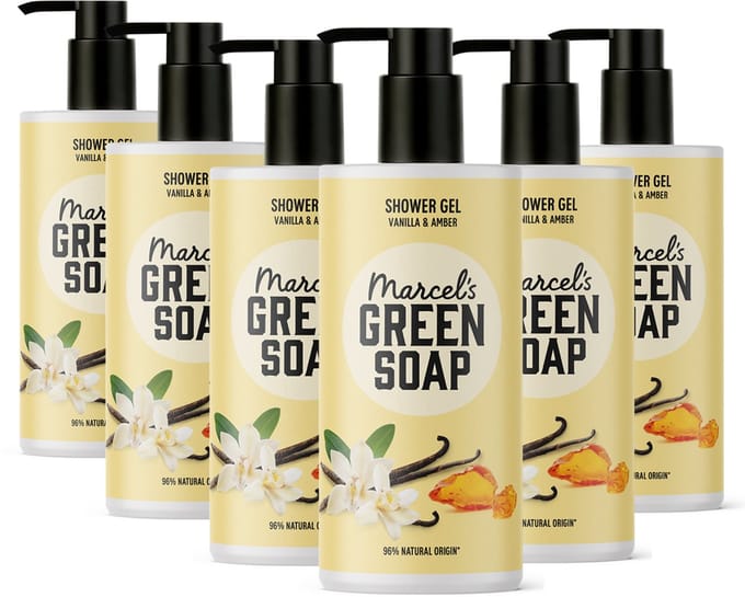 Marcel's Green Soap Douchegel - Vanille & Amber - 6 x 300ml