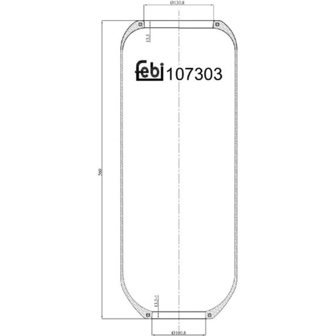 Veerbalg, luchtvering FEBI BILSTEIN 107303