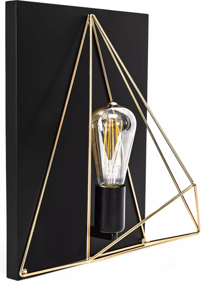 TooLight Moderne wandlamp - zwart/goud - 20x34 cm - minimalistisch design