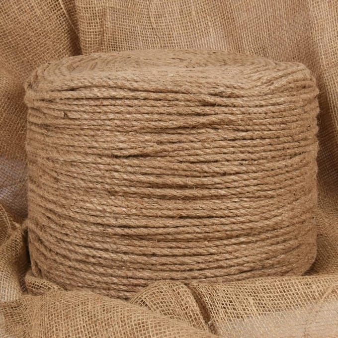 Natuurlijk Jute Touw 250 Meter Lang 4 mm Dik voor Tuin en Ambachten