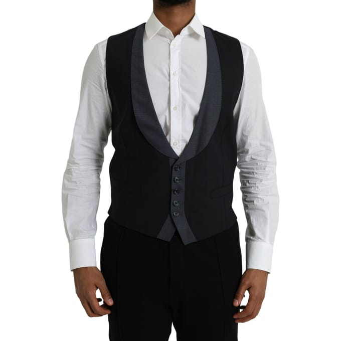 Klassieke Pasvorm Sjaalkraag Gilet