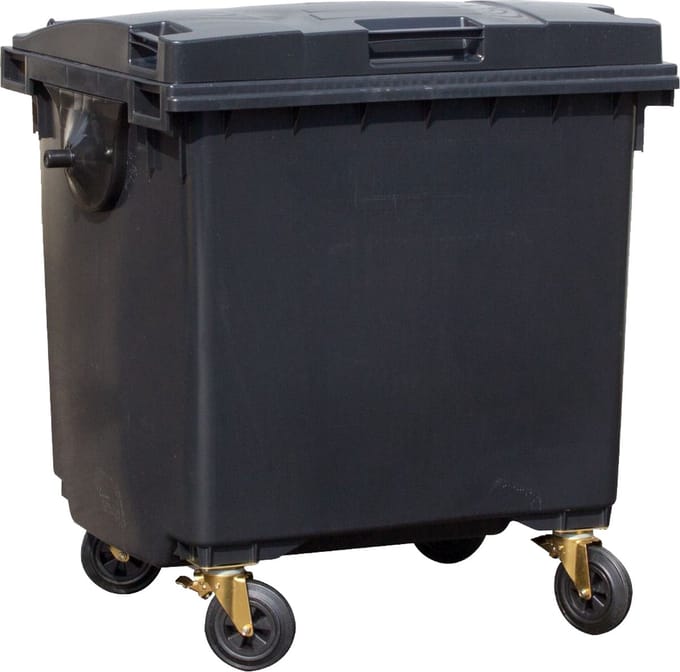 Afvalcontainer 1100 liter grijs - Weber - Restafval - 4 wielcontainer - Kliko 1100 liter