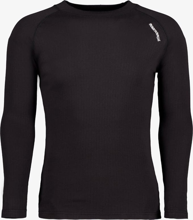 Mountain Peak heren thermoshirt met lange mouwen - Zwart - Maat M