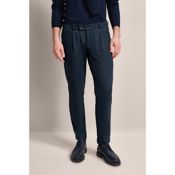Bugatti Herren Geplooide broek met moderne snit