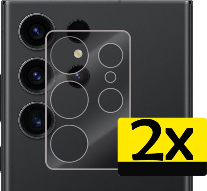 Camera Lens Protector - Geschikt voor Samsung Galaxy S23 Ultra - 2 Stuks - Camera Screenprotector - Beschermglas - Gehard Glas - Tempered Glass - Screen Protector