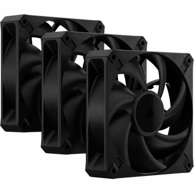 Corsair RS120 MAX 3-pack - Case ventilator - 120mm - Black - 29 dBA