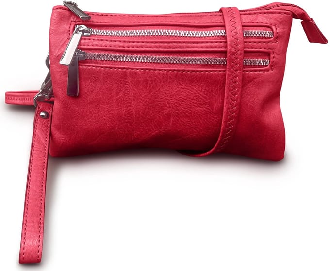 THL Design - Dames Schoudertas - Klein tasje - Veel Vakken - Rood