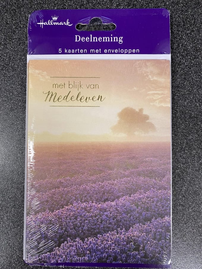 Hallmark deelneming, 5 dubbele kaarten met enveloppen