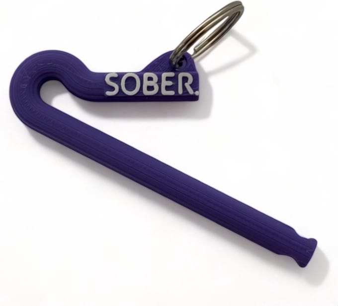 SOBER. Ad Rietje Paars – 2-Pack – Studentencadeau – Herbruikbaar Feest Rietje – Rietad