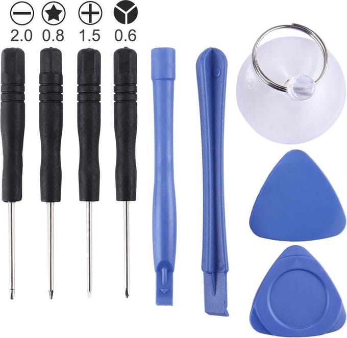 10 IN 1 Reparatie Set Toolkit Compleet Universeel onder andere voor iPhone en Samsung| Schroevendraaiers | Tools| Incl. Tri-wing