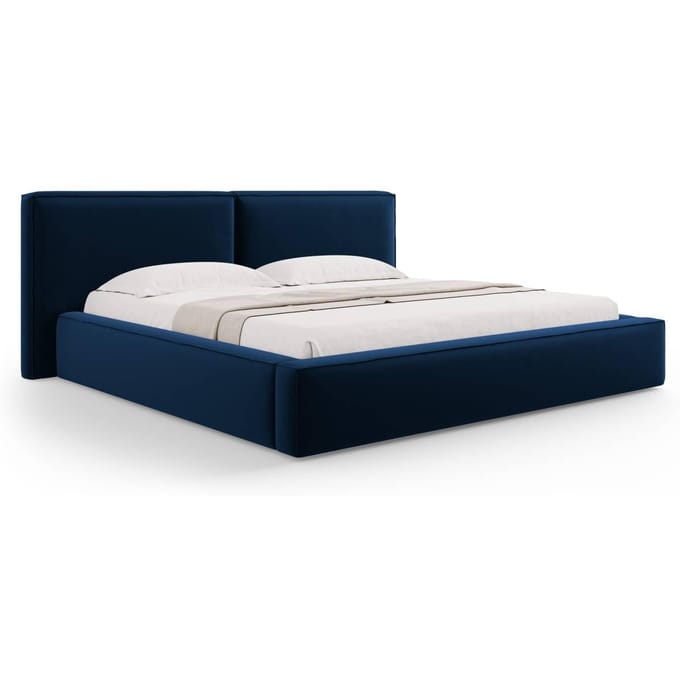 Bedframe Jodie met opbergruimte velvet 200 x 200 cm | Micadoni