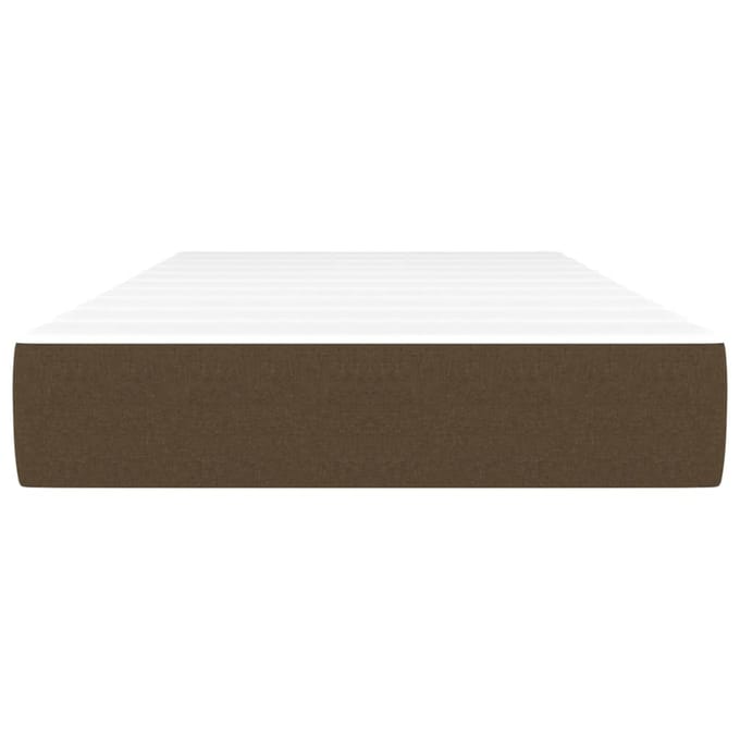 vidaXL - Pocketveringmatras - medium - 100x200x20 - cm - stof - donkerbruin