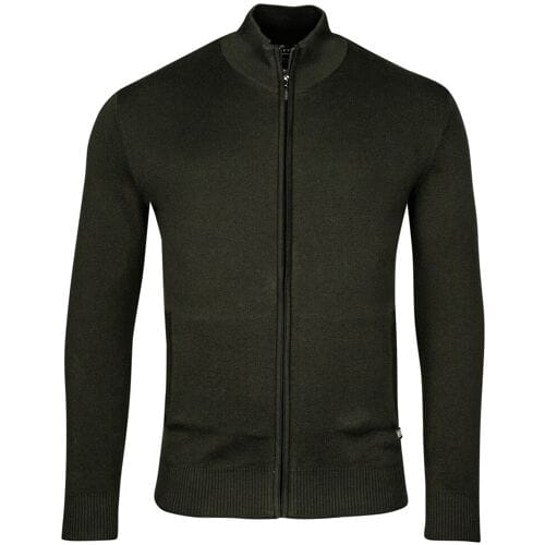 Baileys Vest Cardigan Zip Allover 2-Tone Donker Groen / male
