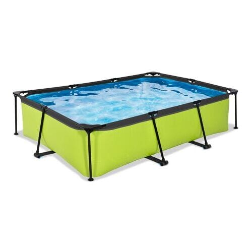 EXIT Lime Frame Zwembad 300x200x65cm - Opzetzwembad - met Filterpomp - Rechthoekig - Groen