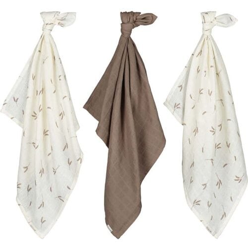 Prénatal hydrofiele luiers graan 3 stuks Taupebrown unisex