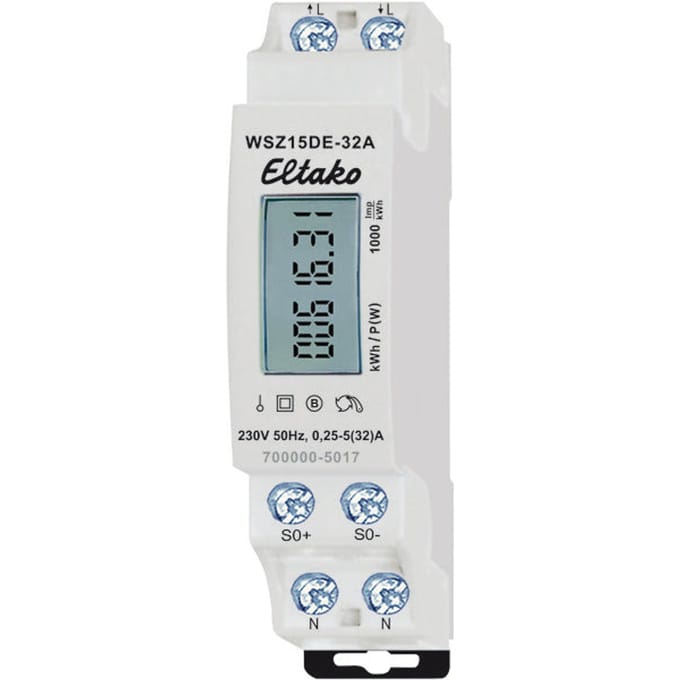 Eltako WSZ15DE-32A 28032615 kWh-meter 1-fase Digitaal 32 A Conform MID: Nee Piece 1 stuk(s)