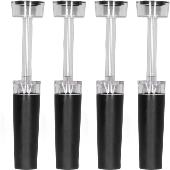 4 Stuks Vacuüm Wijnstopper Vertraag Oxidatie Houdt Versheid Lekdicht Duurzaam Herbruikbaar Wijnfles white