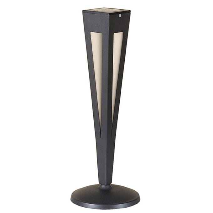 Les Jardins LED zon-energiefakkel Tinka + sensor, 62cm, grijs