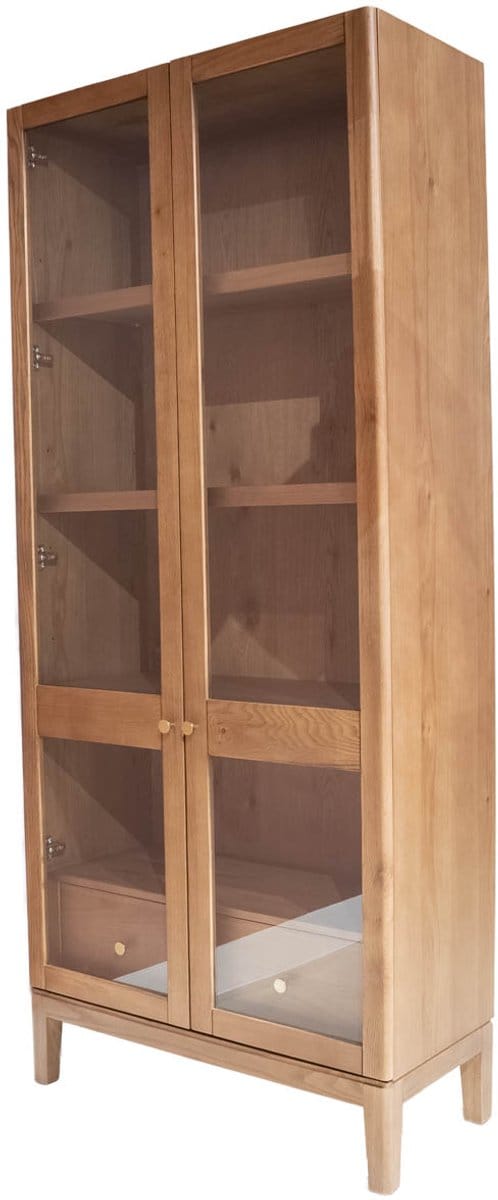 DÉJA Living Vitrinekast Navia - Bruin Eiken - 85x40x200cm