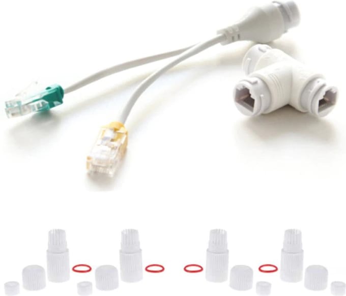 Home-Locking POE-splitter voor aansluiten van 2 IP-camera's op 1 UTP kabel RJ-652.