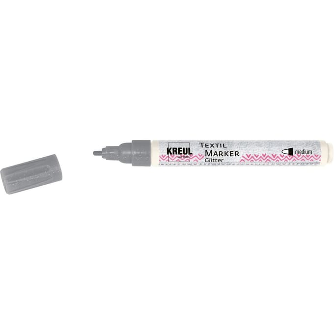 KREUL Textielmarker "Glitter" - Zilver