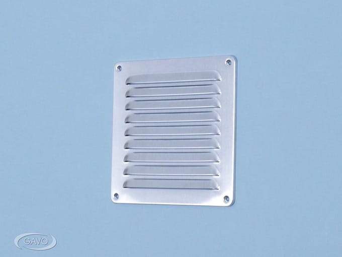Gavo schoepenrooster 650x90mm - 1-6509W - buitenrooster - aluminium - wit