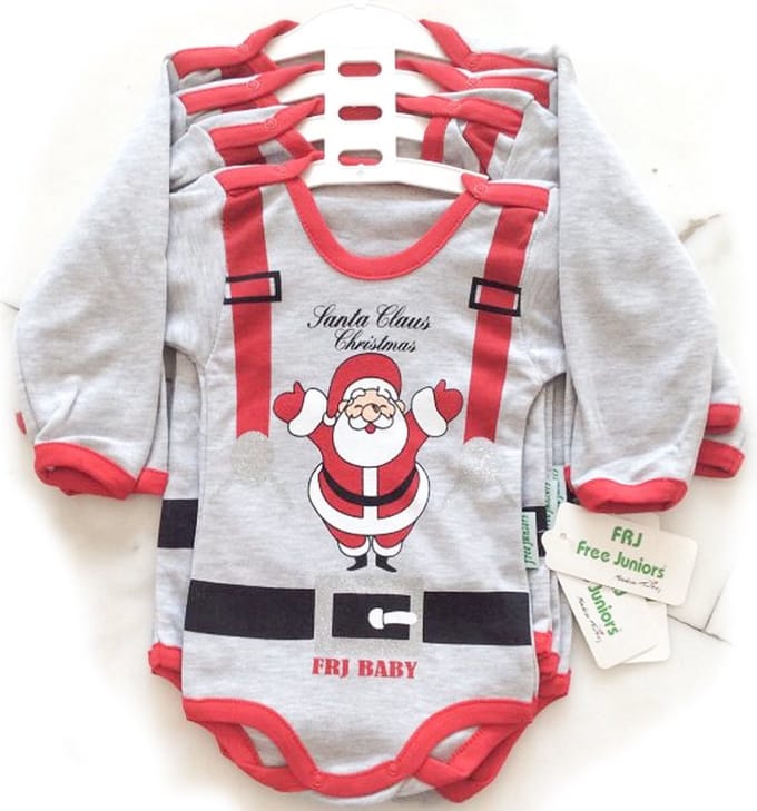 Rompertje voor de Kerst - grappige romper voor baby - Santaclaus - maat 68