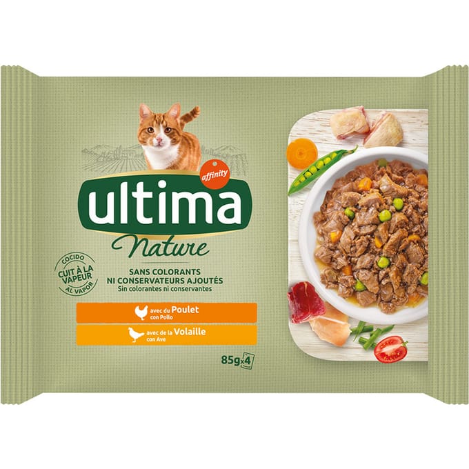Ultima Cat Nature 12 x 85 g - Gevogelte