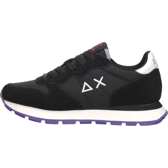 SUN68 Ally Solid Nylon Sneakers Laag - Zwart - Maat 36
