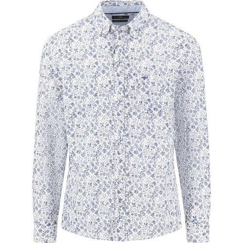 Fynch-Hatton Overhemd Allover Floral Pattern Superfine Cotton Button-Down Horizon / male