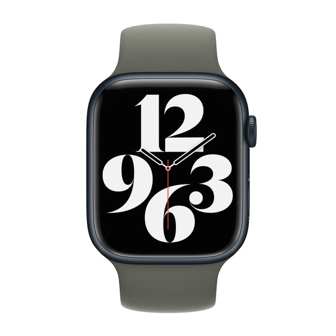 Apple Siliconen solobandje voor de Apple Watch | 38/40/41/42 mm - Maat 8 - Olive