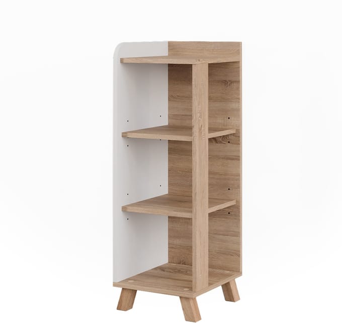 Vicco Karen Midikast – 30 x 90 cm met 4 planken Sonoma/Wit