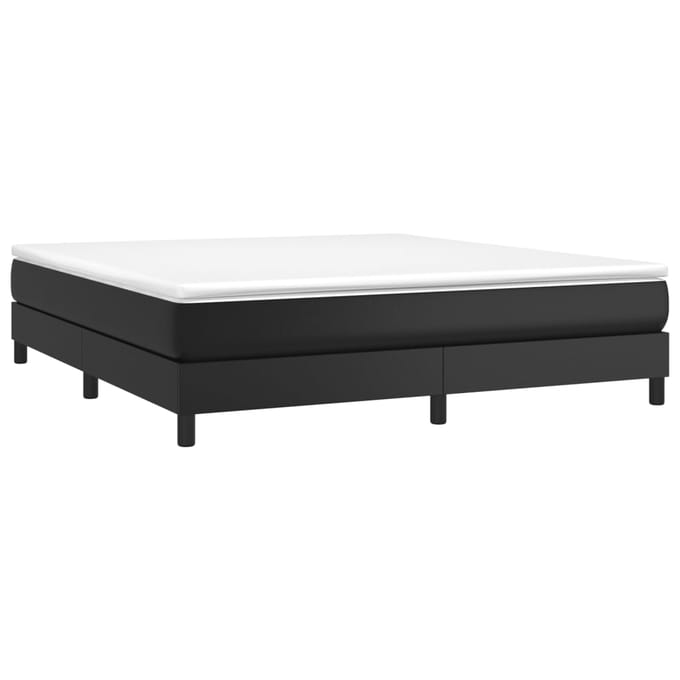 vidaXL - Boxspring - bed - kunstleer - zwart - 160x200 - cm