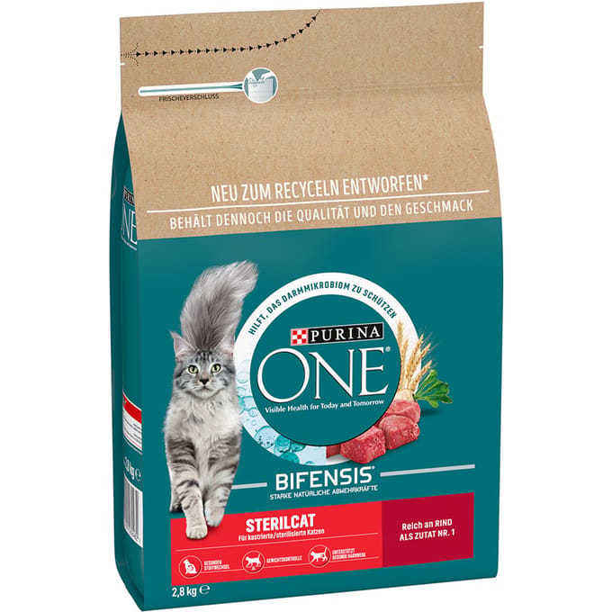 2,8kg Sterilcat met Rund Purina ONE Kattenvoer