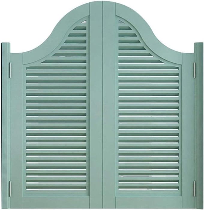 Houten Klapdeuren - Louvered Deuren - Interieur Decoratie - Automatisch Sluitend - Aanpasbare Breedte - Groen