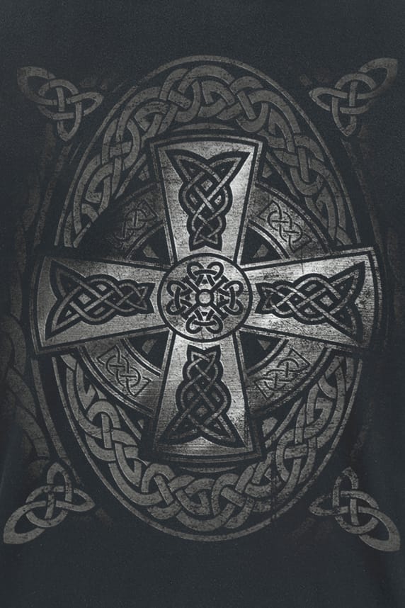 Outer Vision T-shirt - Celtic Cross - S tot 3XL - voor Mannen - zwart