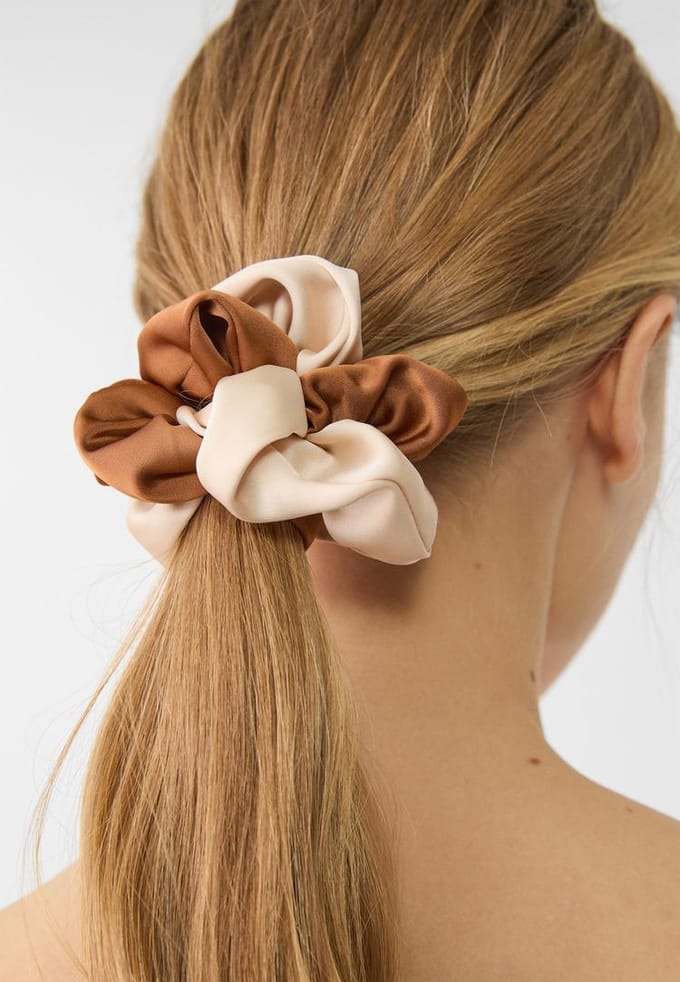 Stradivarius Set van 3 haarelastiekjes  Bruin OS