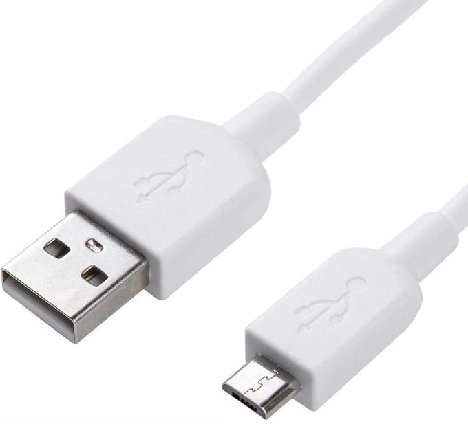 Micro-USB oplaadkabel - 1 Meter - Wit - Geschikt voor X-Box of Playstation controller laden